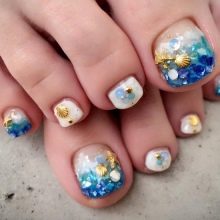 Педикюр на море (62 фото): як зробити гарний пляжний педикюр в одному стилі? Ідеї дизайну у відпустку