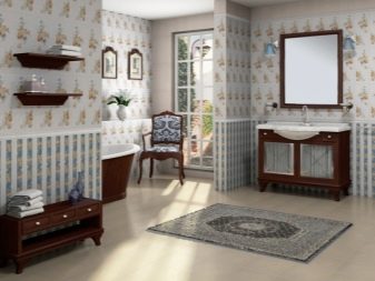 Плитка в стилі прованс для ванної: плитка з квітами і інші варіанти дизайну плитки в стилі прованс для ванної кімнати