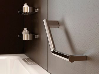 Поручні для ванної (40 фото): вибираємо на стіну ручку на вакуумних присосках і інші опорні моделі. Як їх зручно розташувати?