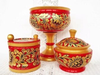 Посуд хохлома (22 фото): види хохломской розпису. Розписні тарілки, чайні пари і інші набори посуду