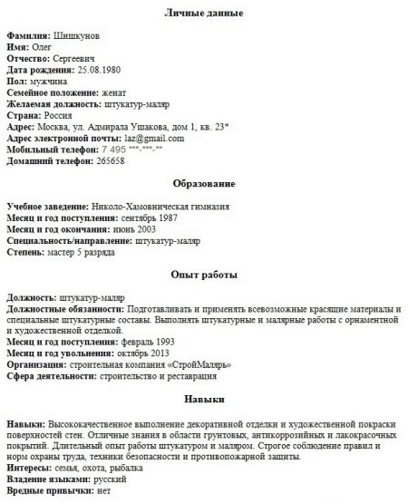 Резюме масажиста: зразки і найкращі приклади резюме з обов’язками і з ключовими навичками