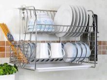 Розміри сушарок для посуду у шафу: вбудовані приміщення розміром 40-50 см і 60-80 см, інші моделі