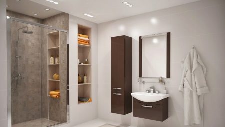 Шафи без дзеркала для ванних кімнат: вибираємо навісні білі і іншого кольору шафки, поєднання настінної шафи із загальним інтер’єром ванної