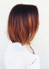 Шатуш на темне волосся каре (28 фото): особливості фарбування зачіски із подовженням з чубком і без неї