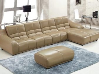 Шкіряні дивани у вітальню (28 фото): дизайн інтер’єру з великими елітними коричневими і іншого кольору диванами з шкіри