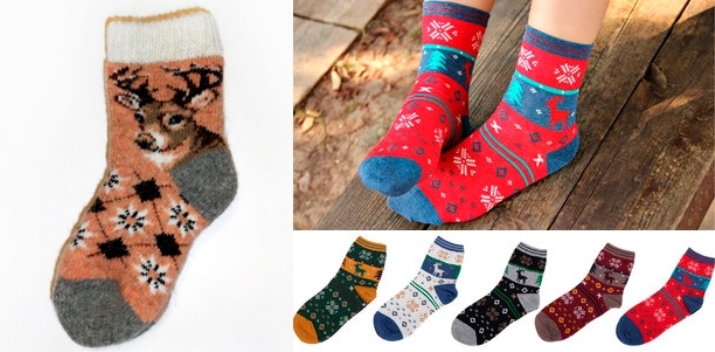 Шкарпетки з оленями (36 фото): високі теплі шкарпетки з модними візерунками