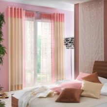 Штори на люверсах в спальню (42 фото): дизайн тюлю і штор на кільцях, гарні приклади. Поради щодо вибору штор на люверсах в спальню