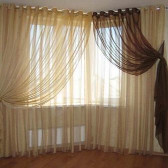 Штори на люверсах в спальню (42 фото): дизайн тюлю і штор на кільцях, гарні приклади. Поради щодо вибору штор на люверсах в спальню