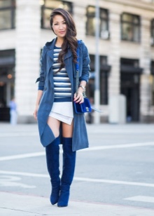 Сині чоботи (58 фото): з чим носити жіночі зимові темно-сині і модні моделі з білою підошвою