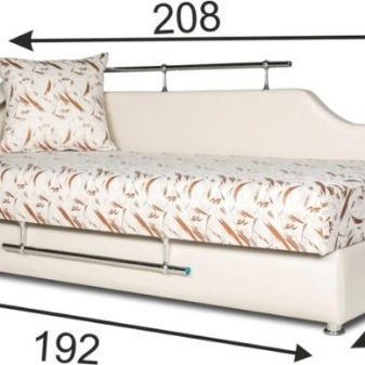 Софи з ортопедичним матрацом і ящиком для білизни: 120х190 см і інші розміри. Як вибрати модель?