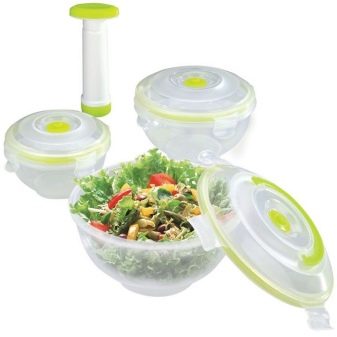 Вакуумні контейнери для зберігання продуктів: опис харчової посуду з насосом і кришкою для зберігання їжі у вакуумі в домашніх умовах