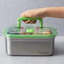 Вакуумні контейнери для зберігання продуктів: опис харчової посуду з насосом і кришкою для зберігання їжі у вакуумі в домашніх умовах