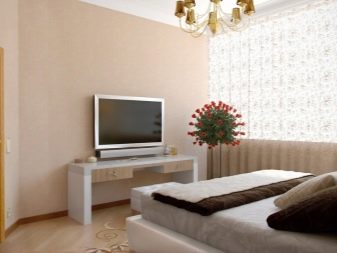 Варіанти розміщення телевізора в спальні (37 фото): на якій висоті від підлоги вішати телевізор на стіні? Приклади установки телевізора і варіанти дизайну