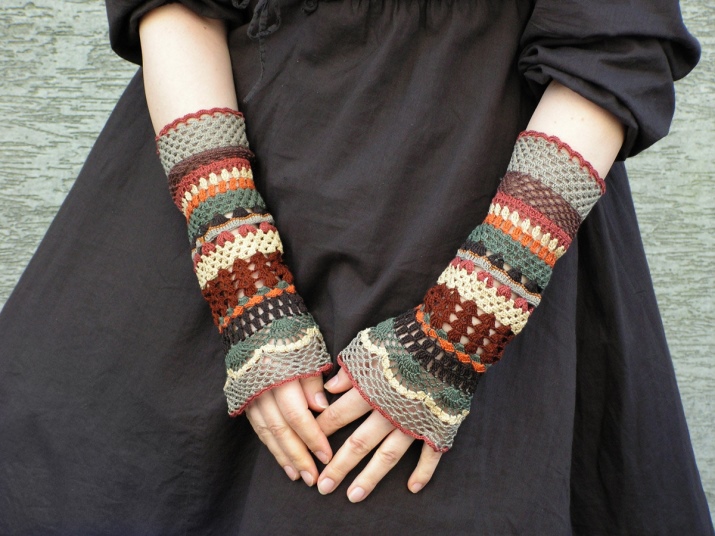 Вязані мітенки (56 фото): ажурні, довгі та короткі з мереживом, спортивні і повсякденні мітенки-рукави