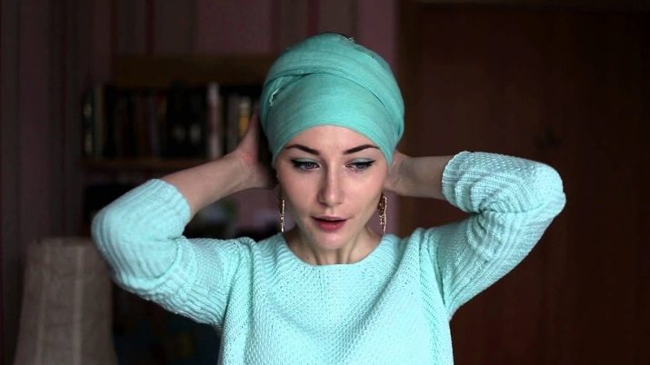 Як зробити чалму з хустки? 46 фото Як зав’язати хустку у вигляді тюрбана на голову своїми руками? Покрокові схеми для жінок