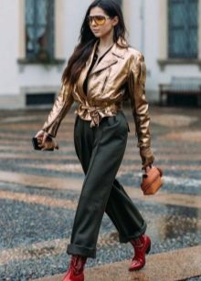 З чим носити жіночі козаки? 68 фото З чим поєднувати короткі брунатні, руді, чорні чоботи інших квітів восени і навесні?