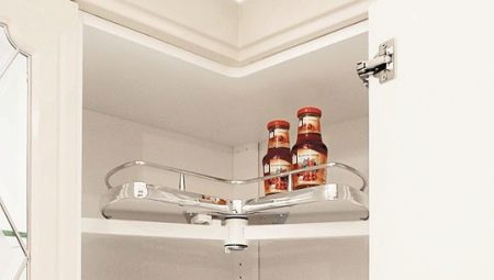 Кухонний кутовий шафа навісний (34 фото): огляд верхніх Г-подібних шаф, поради з вибору