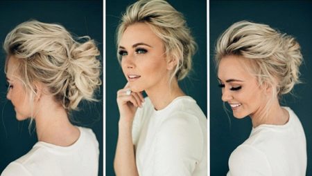 Недбалий пучок (32 фото): як зробити на голові сучасний недбалий пучок? Варіанти зачіски на середні, довгі і короткі волосся